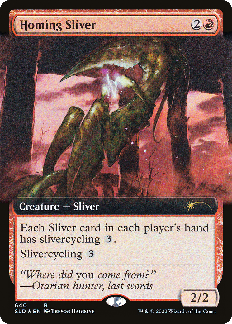 Homing Sliver (Extended Art) [Secret Lair Drop Promos] | Silver Goblin