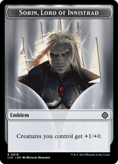 Emblem - Sorin, Lord of Innistrad // Vampire (0004) Double-Sided Token [The Lost Caverns of Ixalan Commander Tokens] | Silver Goblin