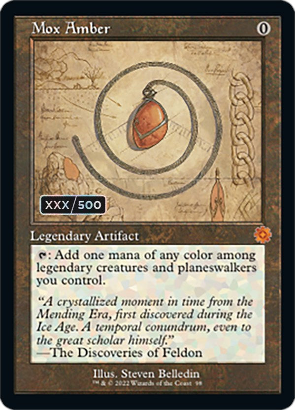 Mox Amber (Retro Schematic) (Serialized) [The Brothers' War Retro Artifacts] | Silver Goblin