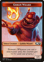 Cat (011) // Goblin Wizard Double-Sided Token [Core Set 2021 Tokens] | Silver Goblin