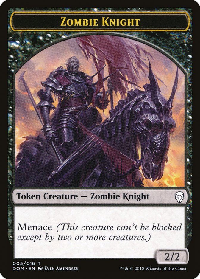 Zombie Knight Token [Dominaria Tokens] | Silver Goblin
