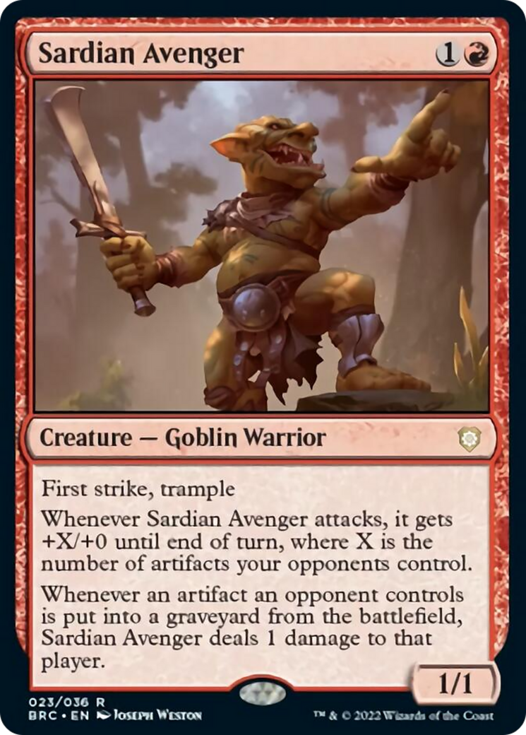 Sardian Avenger [The Brothers' War Commander] | Silver Goblin
