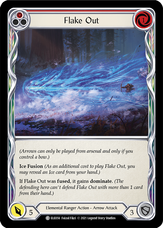 Flake Out (Red) [ELE056] (Tales of Aria)  1st Edition Rainbow Foil | Silver Goblin