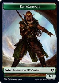 Elf Warrior // Bear Double-Sided Token [Kaldheim Tokens] | Silver Goblin