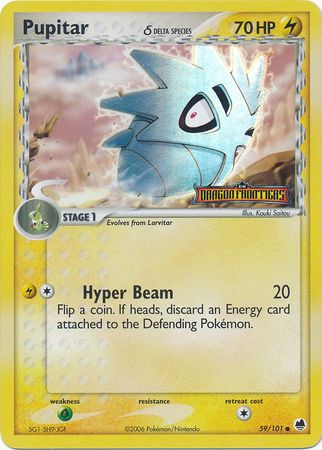 Pupitar (59/101) (Delta Species) (Stamped) [EX: Dragon Frontiers] | Silver Goblin