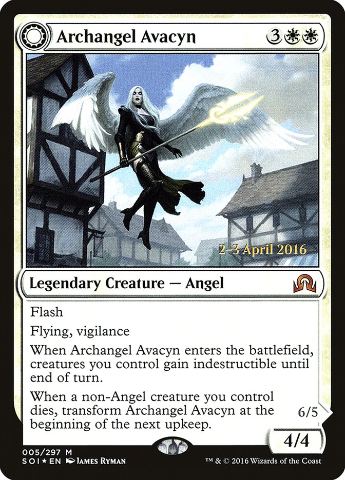Archangel Avacyn // Avacyn, the Purifier [Shadows over Innistrad Prerelease Promos] | Silver Goblin