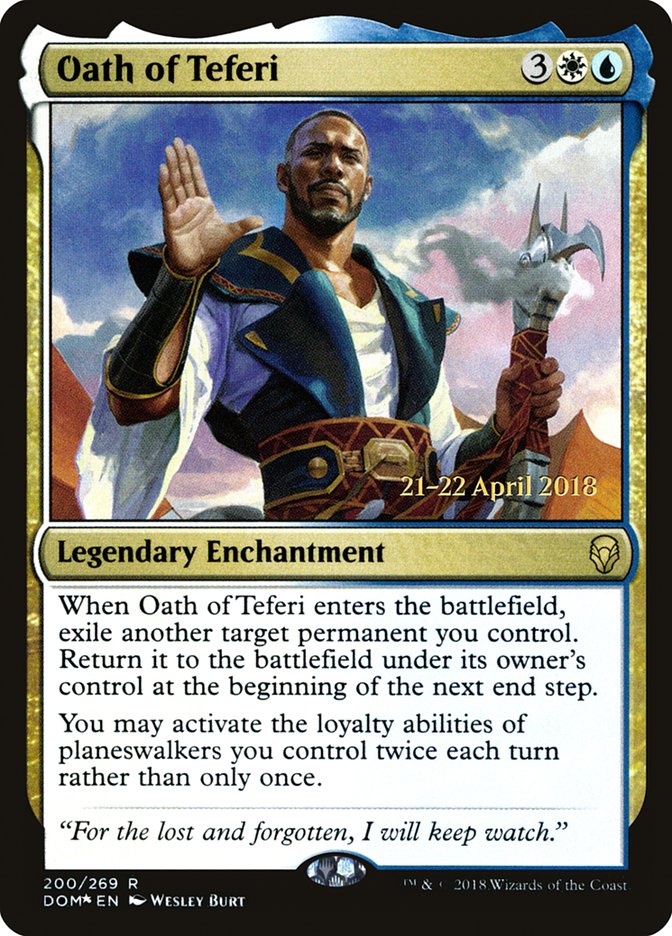 Oath of Teferi [Dominaria Prerelease Promos] | Silver Goblin