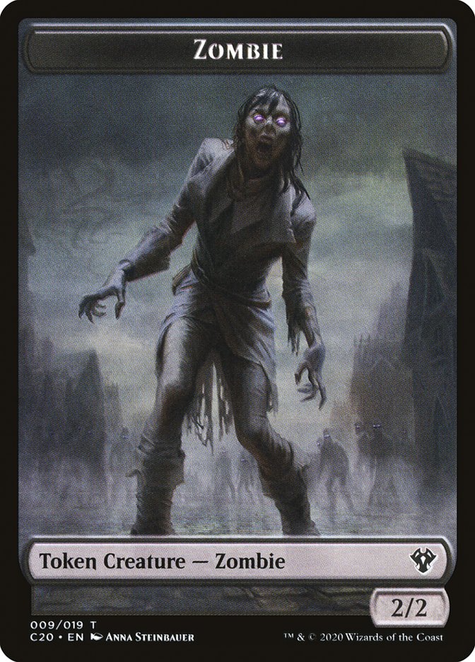 Human Soldier (004) // Zombie Double-Sided Token [Commander 2020 Tokens] | Silver Goblin