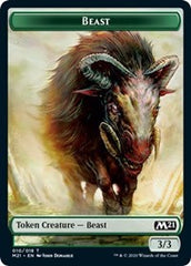 Beast // Knight Double-Sided Token [Core Set 2021 Tokens] | Silver Goblin