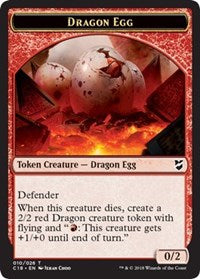 Dragon Egg // Dragon Double-Sided Token [Commander 2018 Tokens] | Silver Goblin