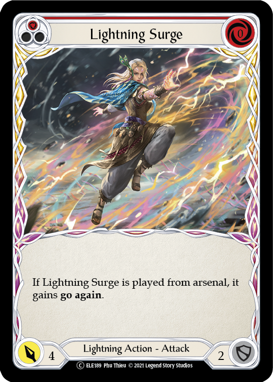 Lightning Surge (Red) [U-ELE189] (Tales of Aria Unlimited)  Unlimited Rainbow Foil | Silver Goblin