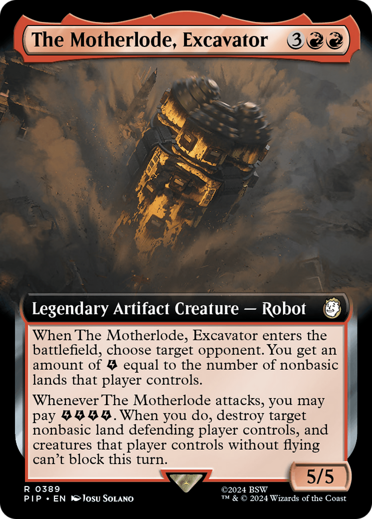 The Motherlode, Excavator (Extended Art) [Fallout] | Silver Goblin