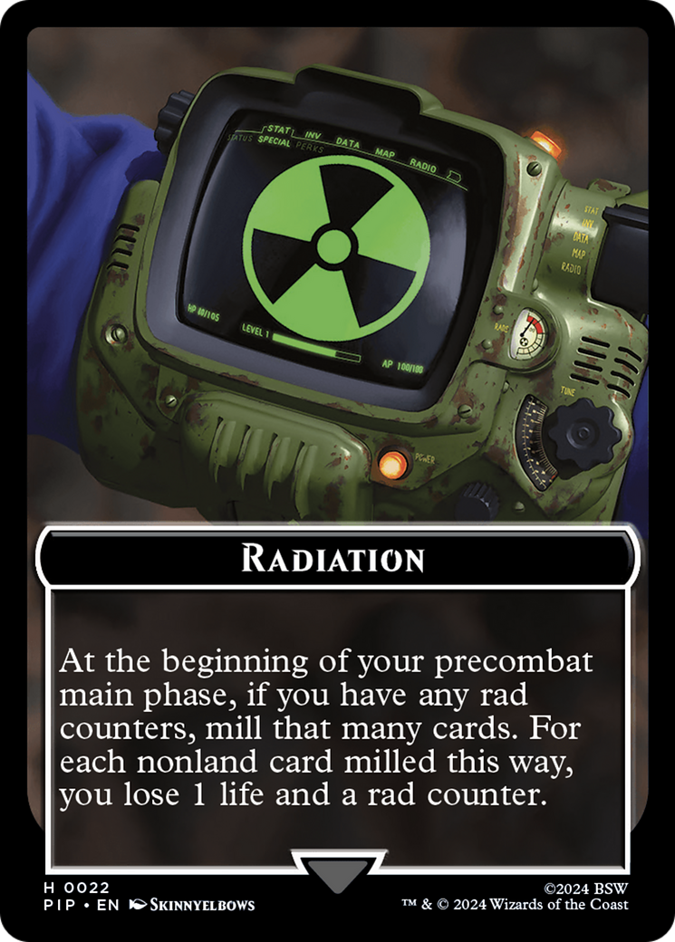 Radiation // Zombie Mutant Double-Sided Token [Fallout Tokens] | Silver Goblin