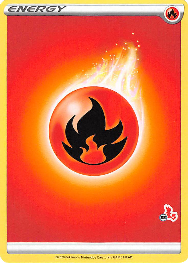 Fire Energy (Cinderace Stamp #22) [Battle Academy 2022] | Silver Goblin