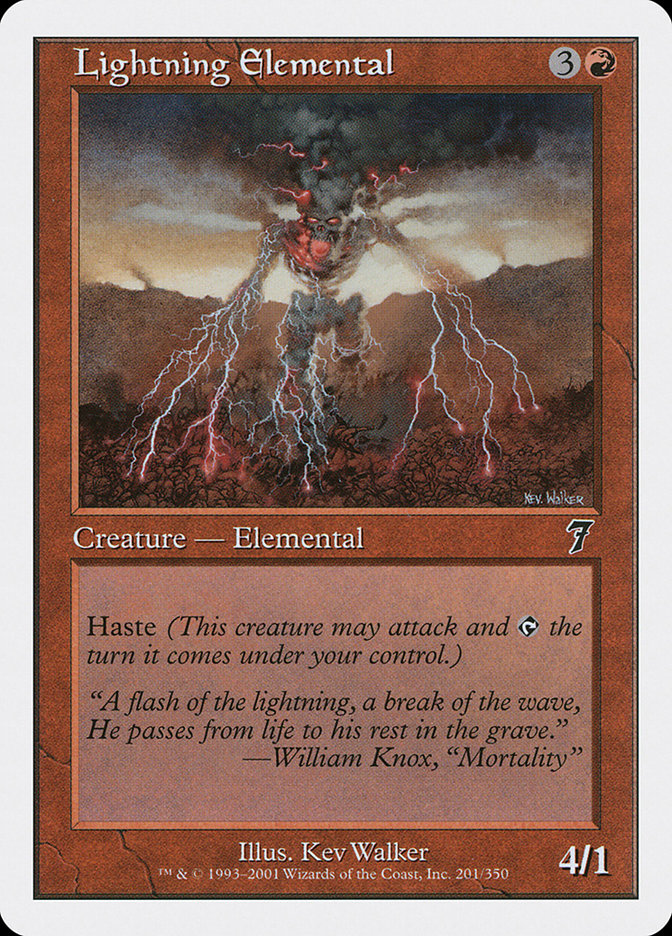 Lightning Elemental [Seventh Edition] | Silver Goblin