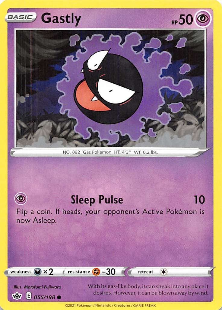 Gastly (055/198) [Sword & Shield: Chilling Reign] | Silver Goblin