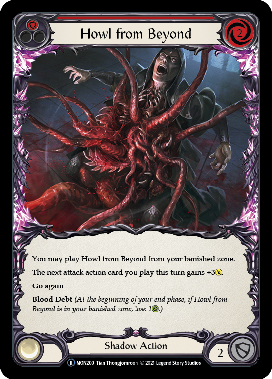 Howl from Beyond (Red) [U-MON200-RF] (Monarch Unlimited)  Unlimited Rainbow Foil | Silver Goblin
