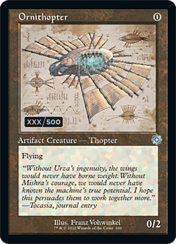 Ornithopter (Retro Schematic) (Serialized) [The Brothers' War Retro Artifacts] | Silver Goblin
