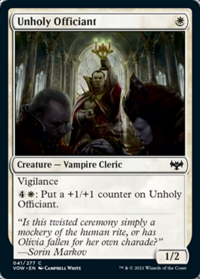 Unholy Officiant [Innistrad: Crimson Vow] | Silver Goblin