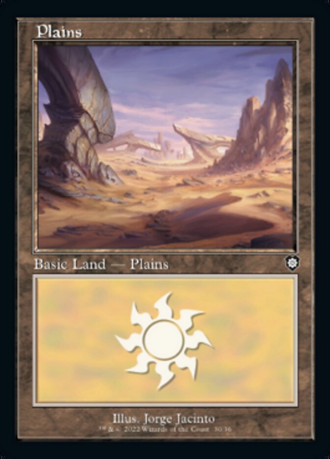 Plains (030) (Retro) [The Brothers' War Commander] | Silver Goblin