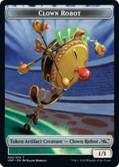 Clown Robot (002) // Food (011) Double-Sided Token [Unfinity Tokens] | Silver Goblin