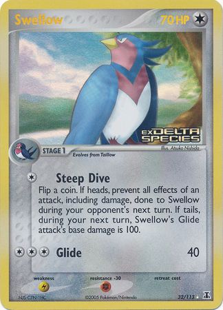 Swellow (32/113) (Stamped) [EX: Delta Species] | Silver Goblin