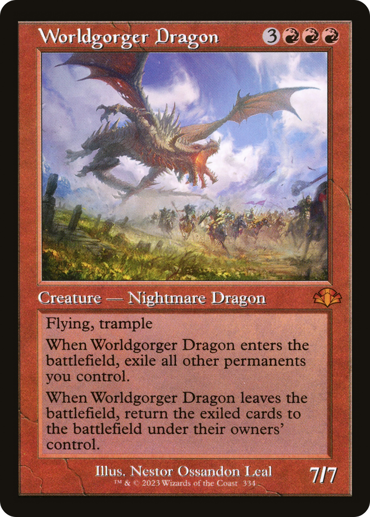 Worldgorger Dragon (Retro) [Dominaria Remastered] | Silver Goblin