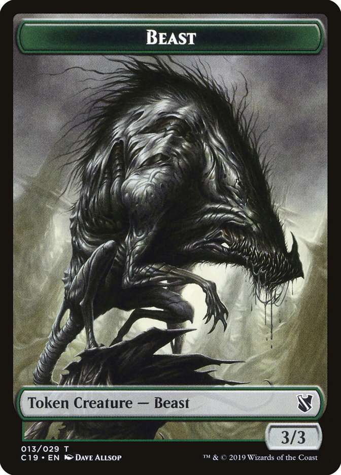 Beast Token (013/029) [Commander 2019 Tokens] | Silver Goblin