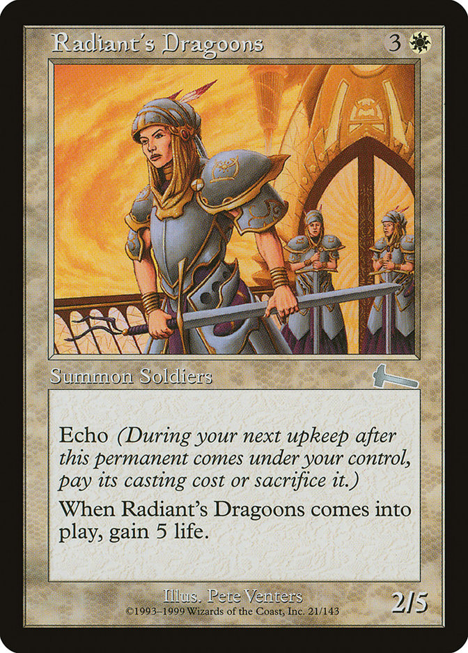 Radiant's Dragoons [Urza's Legacy] | Silver Goblin