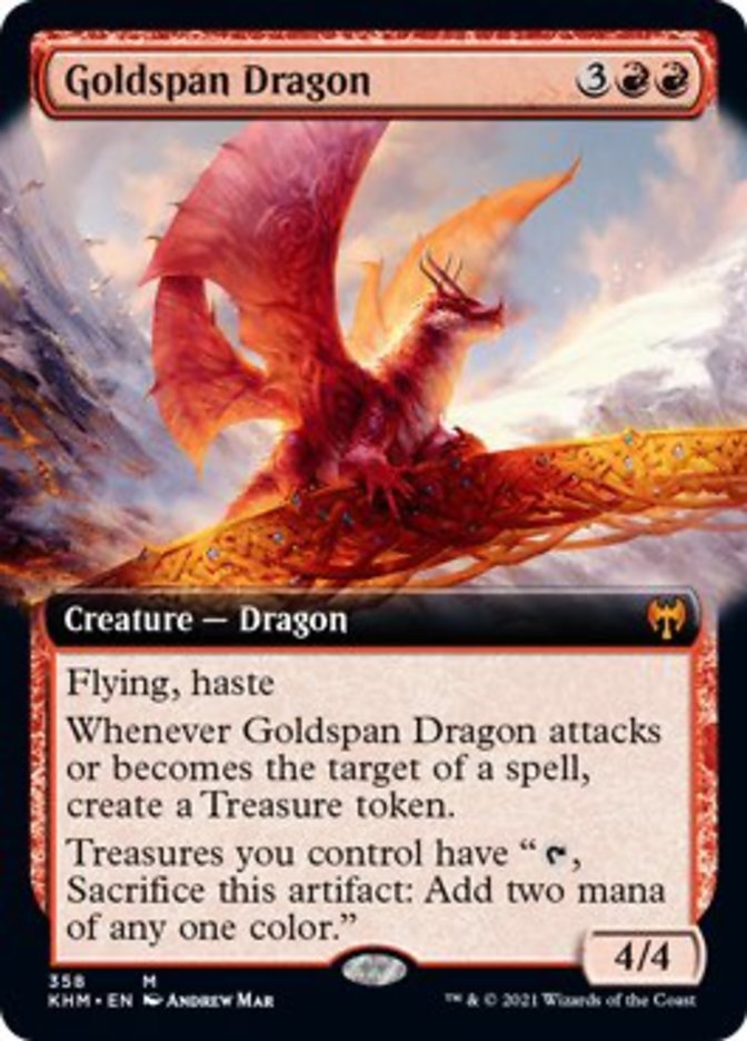 Goldspan Dragon (Extended Art) [Kaldheim] | Silver Goblin