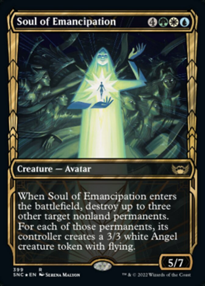 Soul of Emancipation (Showcase Golden Age Gilded Foil) [Streets of New Capenna] | Silver Goblin