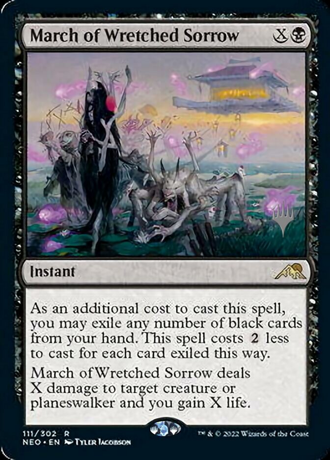 March of Wretched Sorrow (Promo Pack) [Kamigawa: Neon Dynasty Promos] | Silver Goblin