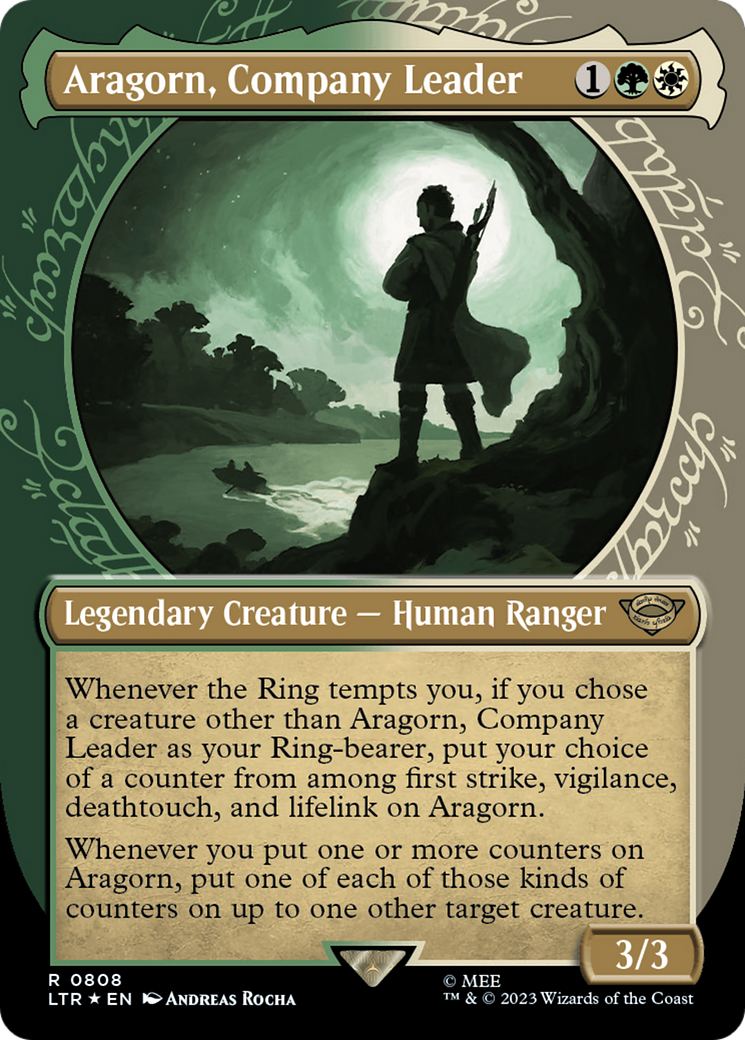 Aragorn, Company Leader (Showcase) (Surge Foil) [The Lord of the Rings: Tales of Middle-Earth] | Silver Goblin