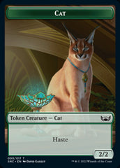 Cat // Wizard Double-Sided Token [Streets of New Capenna Tokens] | Silver Goblin