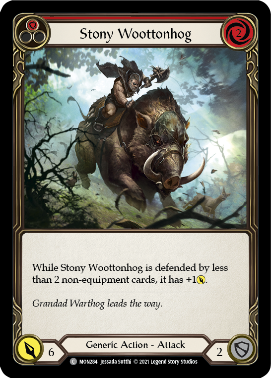 Stony Woottonhog (Red) [MON284] (Monarch)  1st Edition Normal | Silver Goblin