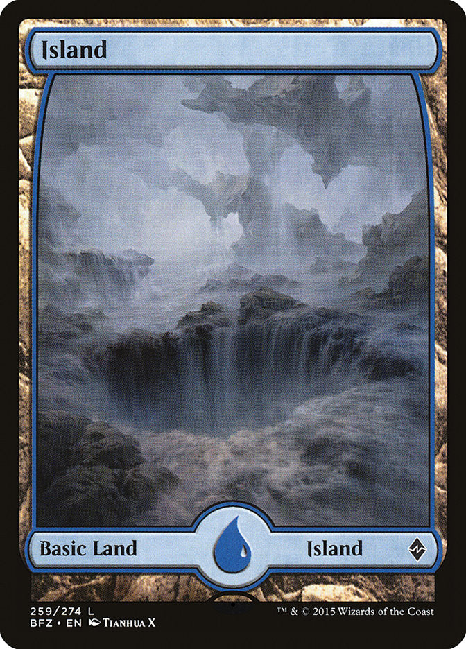 Island (259) (Full Art) [Battle for Zendikar] | Silver Goblin