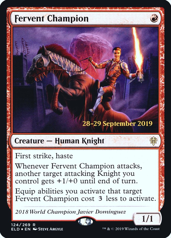 Fervent Champion [Throne of Eldraine Prerelease Promos] | Silver Goblin