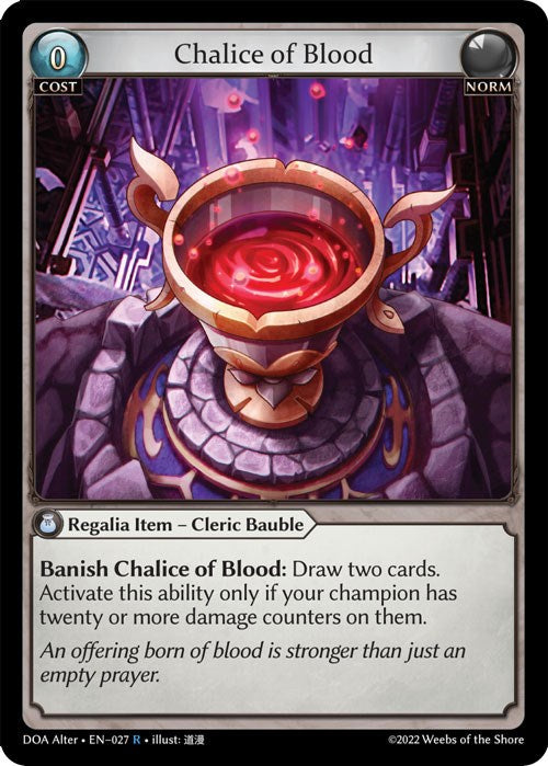 Chalice of Blood (027) [Dawn of Ashes: Alter Edition] | Silver Goblin