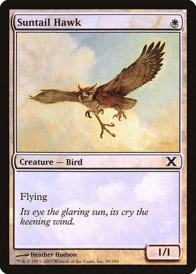 Suntail Hawk (Premium Foil) [Tenth Edition] | Silver Goblin