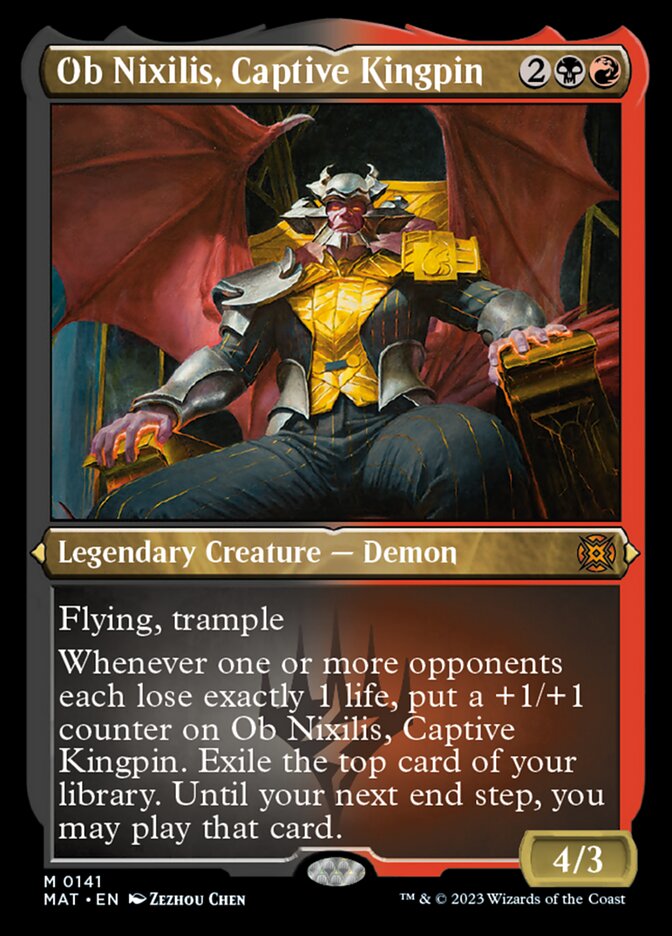 Ob Nixilis, Captive Kingpin (Foil Etched) [March of the Machine: The Aftermath] | Silver Goblin