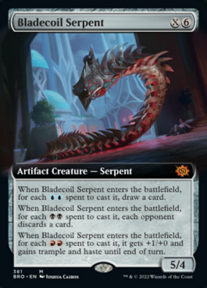 Bladecoil Serpent (Extended Art) [The Brothers' War] | Silver Goblin