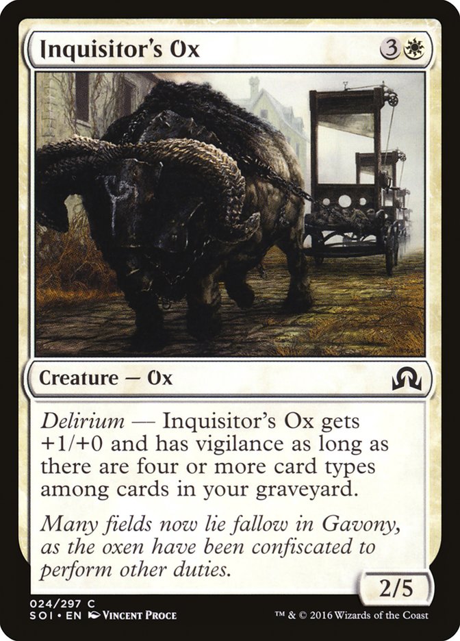Inquisitor's Ox [Shadows over Innistrad] | Silver Goblin