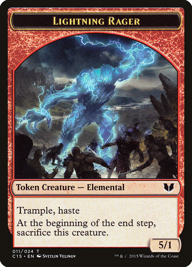 Lightning Rager // Lightning Rager Double-Sided Token [Commander 2015 Tokens] | Silver Goblin