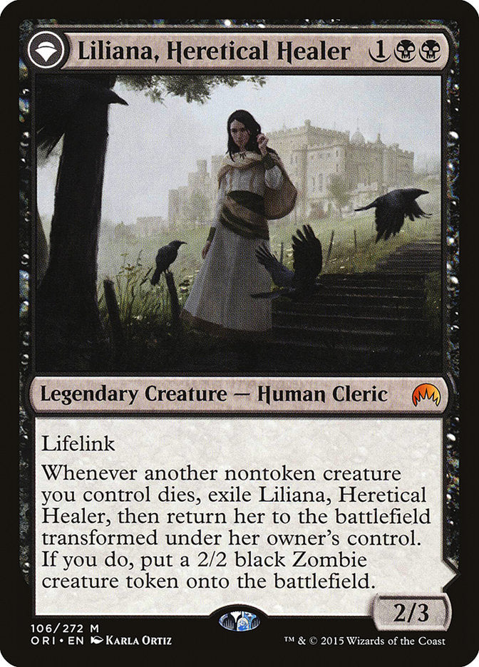 Liliana, Heretical Healer // Liliana, Defiant Necromancer [Magic Origins] | Silver Goblin