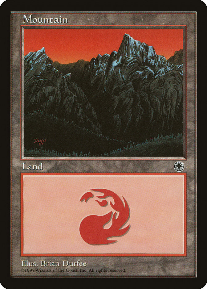Mountain (9/7 Signature / Peak on Left) [Portal] | Silver Goblin