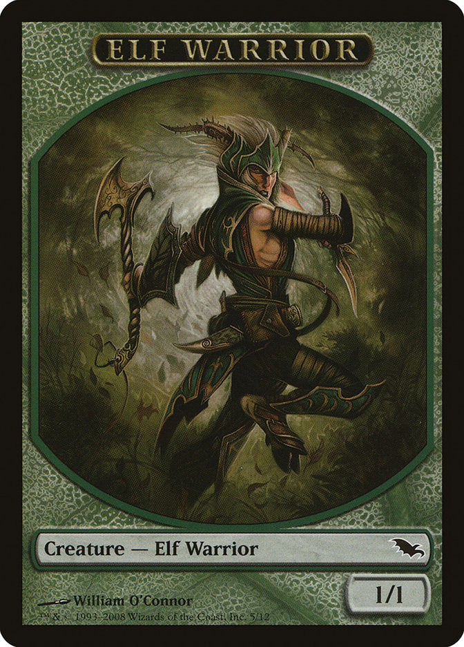 Elf Warrior Token (5/12) [Shadowmoor Tokens] | Silver Goblin