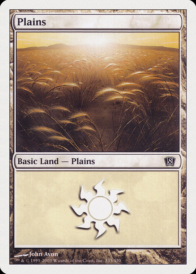 Plains (333) [Eighth Edition] | Silver Goblin