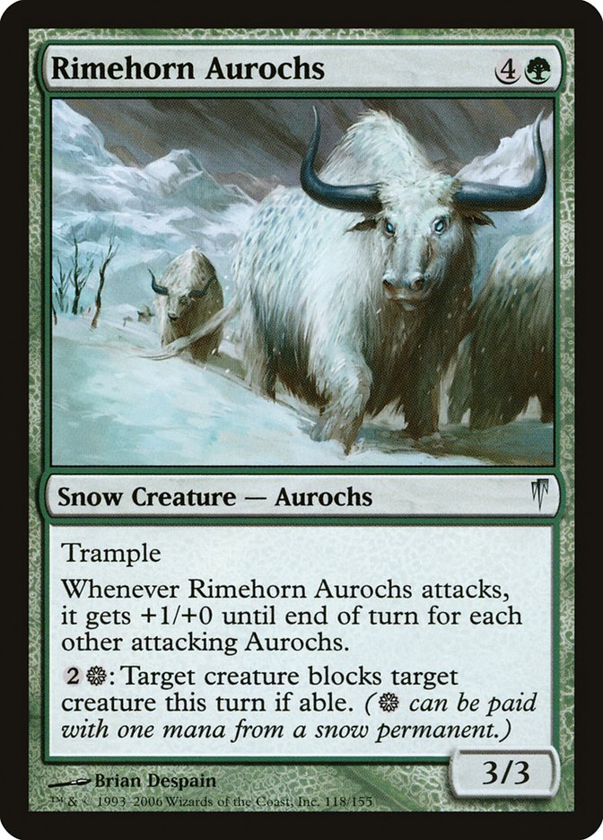 Rimehorn Aurochs [Coldsnap] | Silver Goblin