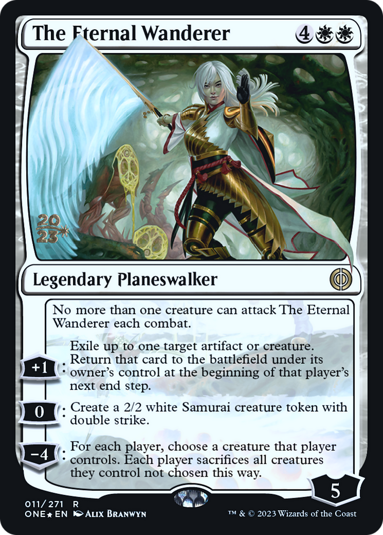 The Eternal Wanderer [Phyrexia: All Will Be One Prerelease Promos] | Silver Goblin