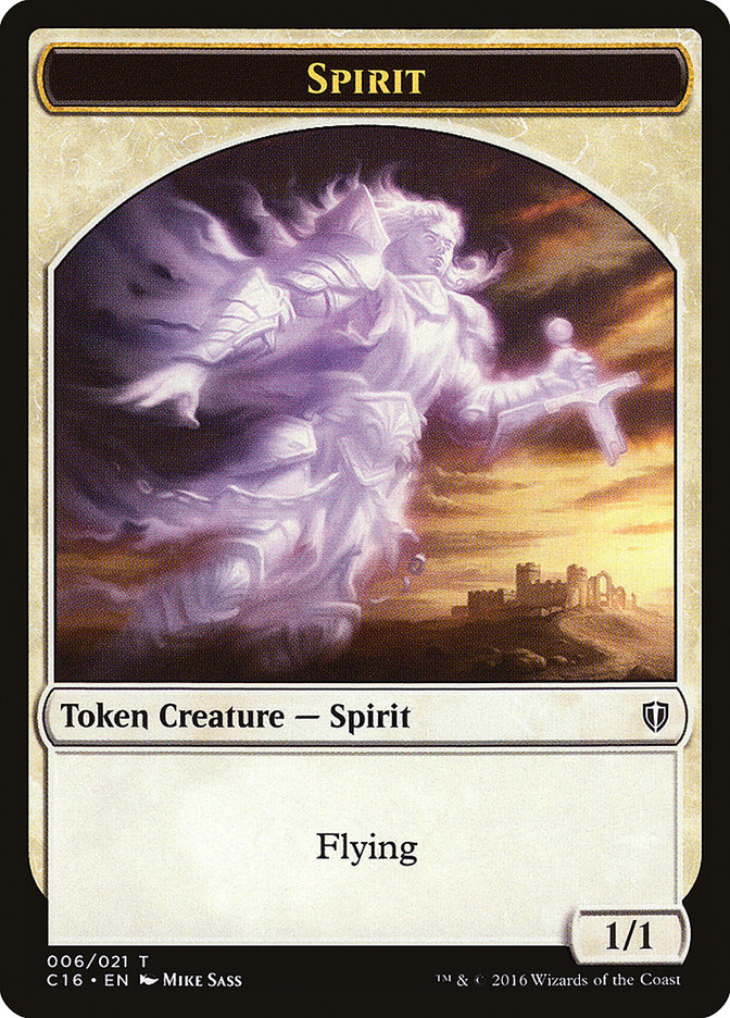 Saproling (016) // Spirit (006) Double-Sided Token [Commander 2016 Tokens] | Silver Goblin